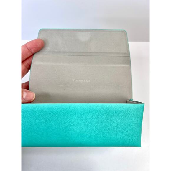 Authentic Tiffany Co Eyeglass Sunglass Leather Case w/ Gift Box & Cloth NEW - Picture 9 of 16